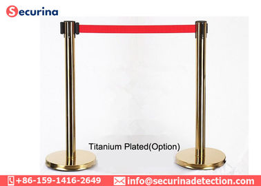 Stainless Steel Crowd Control Barrier With 2 Meter Retractable Nylon Belt